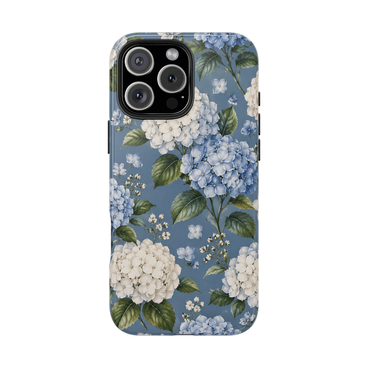 Hydrangea Blue Tough Phone Case — Floral Protective Phone Cover