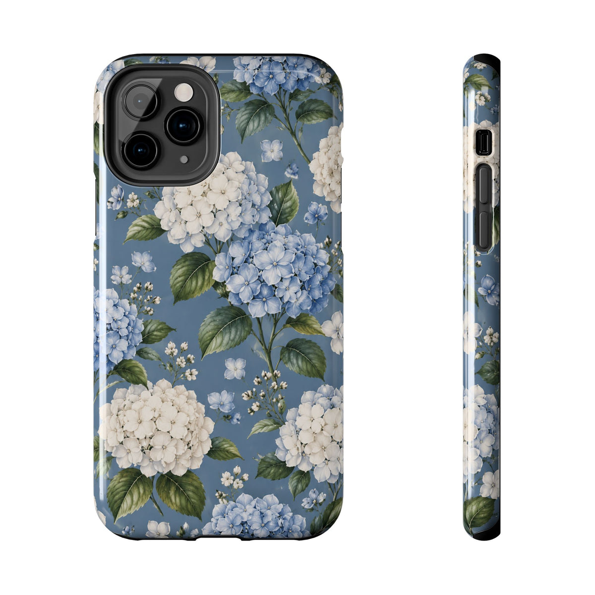 Hydrangea Blue Tough Phone Case — Floral Protective Phone Cover