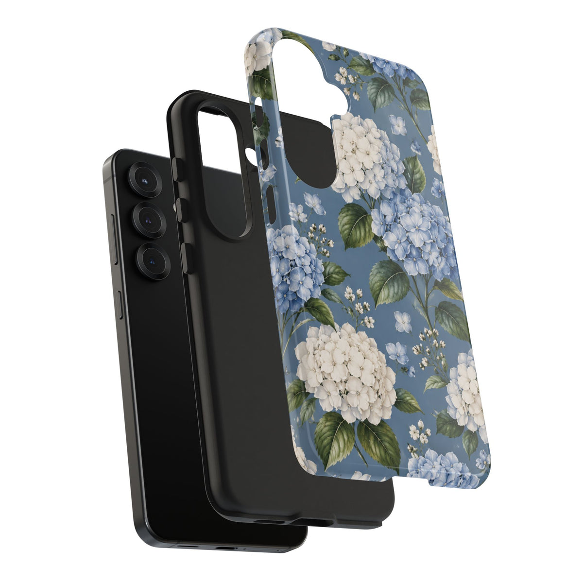 Hydrangea Blue Tough Phone Case — Floral Protective Phone Cover