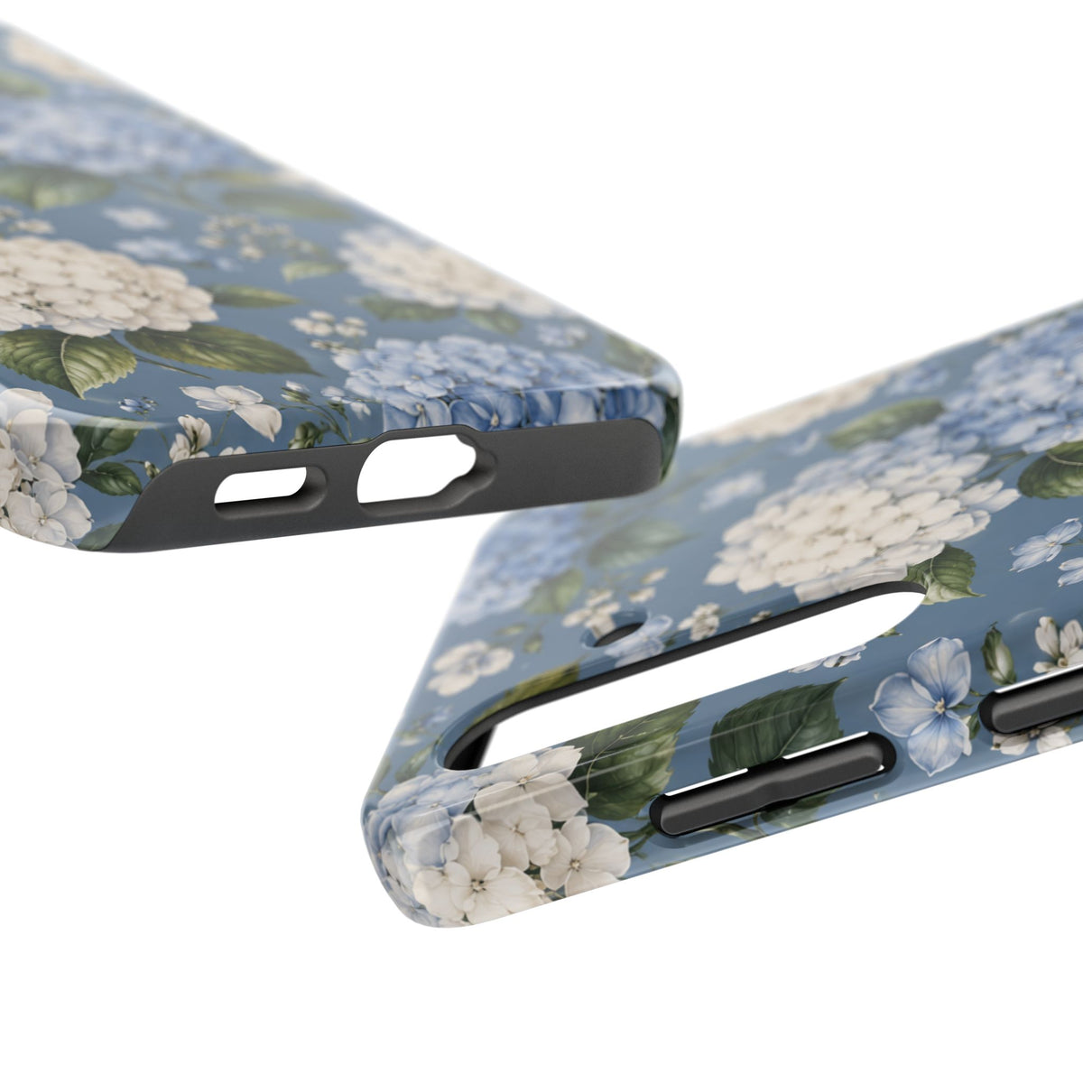 Hydrangea Blue Tough Phone Case — Floral Protective Phone Cover