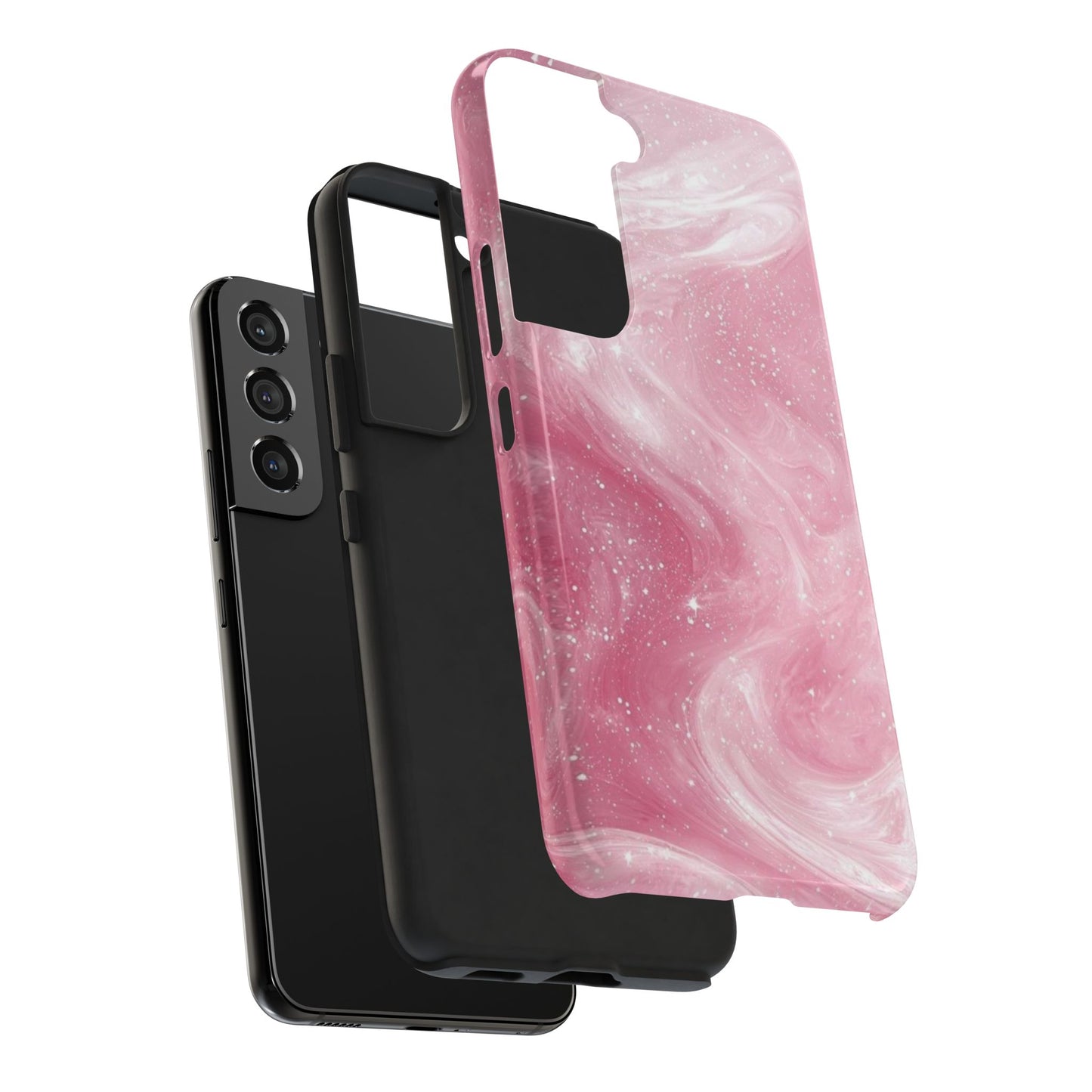 Stylish Tough Phone Cases - Pink Marble Design, Phone Cover for Women, Durable Protection, Trendy Gift, Birthday Present, Everyday Use