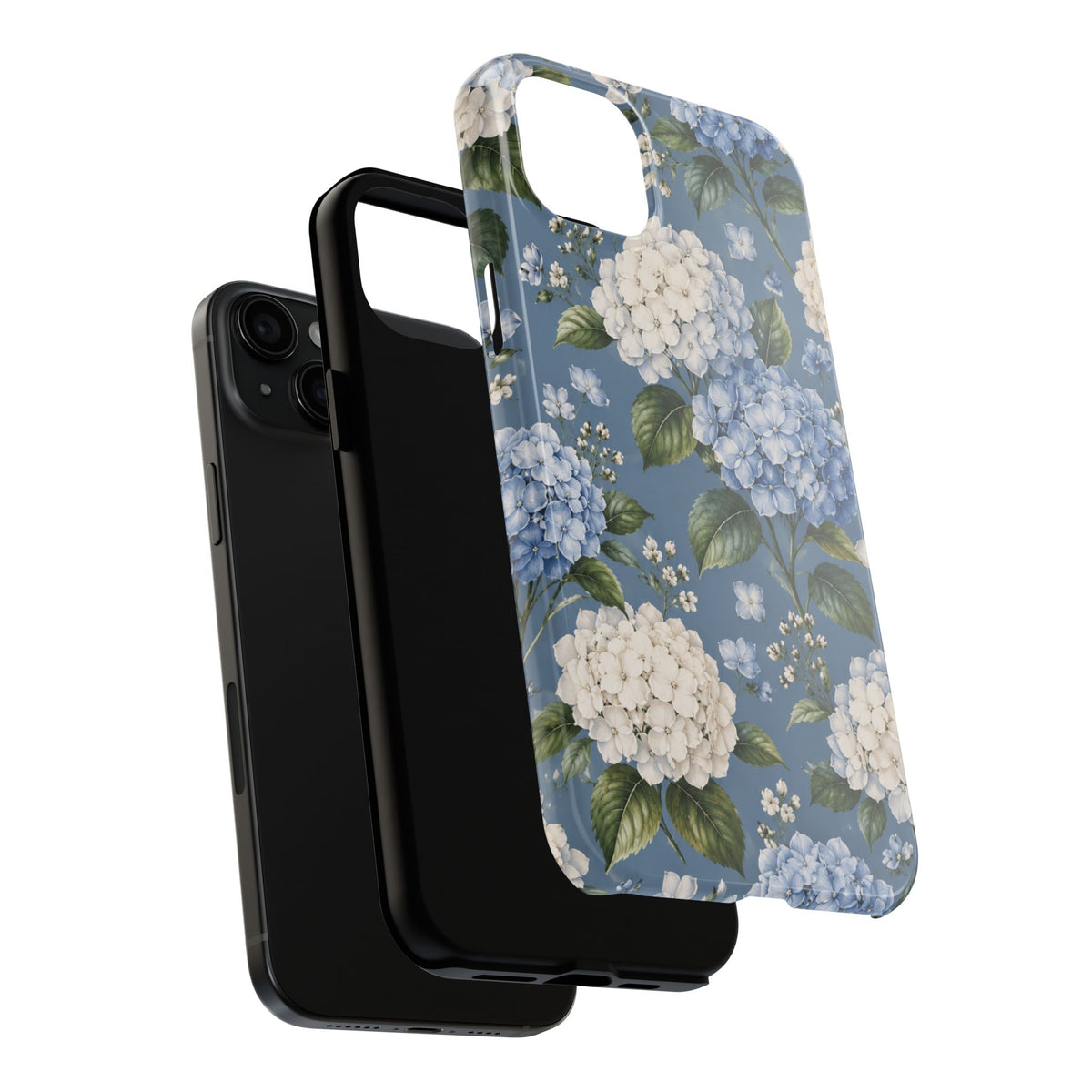 Hydrangea Blue Tough Phone Case — Floral Protective Phone Cover