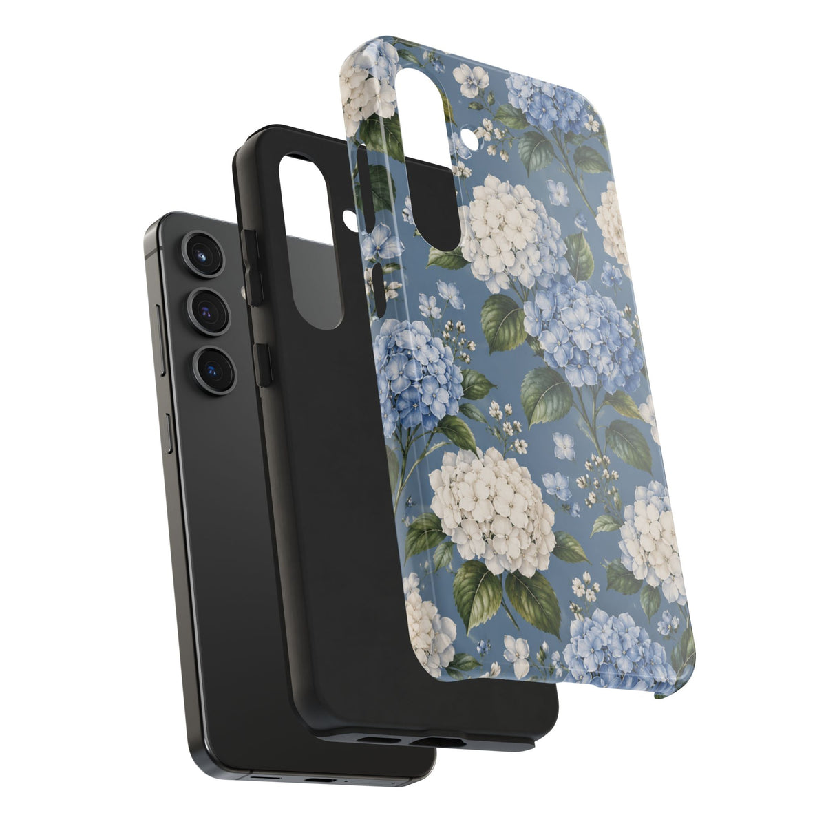 Hydrangea Blue Tough Phone Case — Floral Protective Phone Cover