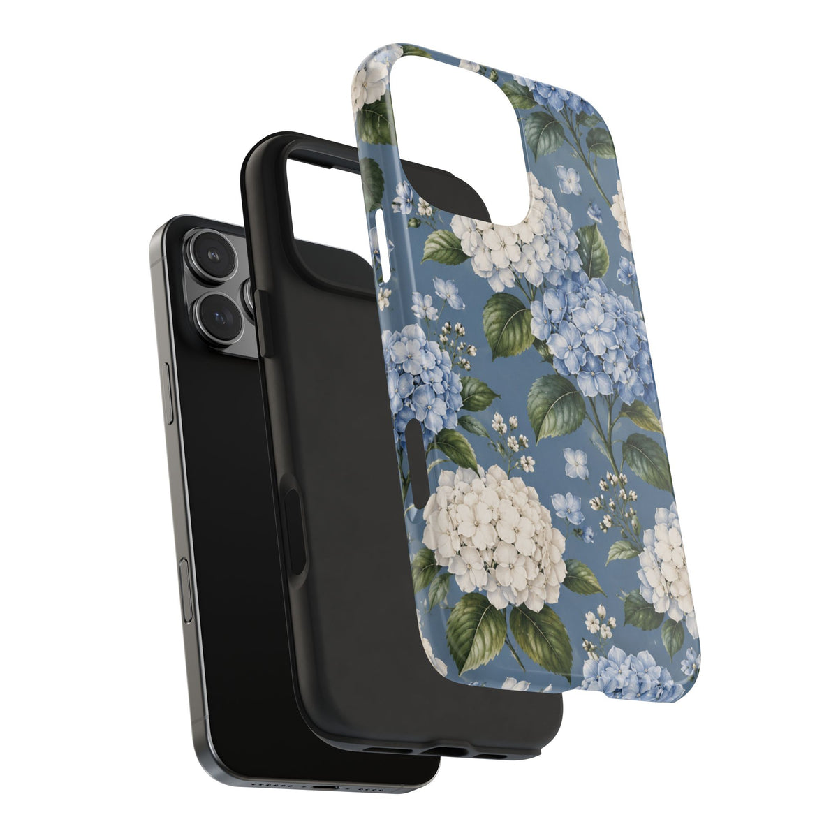 Hydrangea Blue Tough Phone Case — Floral Protective Phone Cover