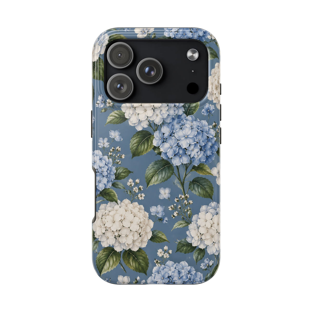 Hydrangea Blue Tough Phone Case — Floral Protective Phone Cover