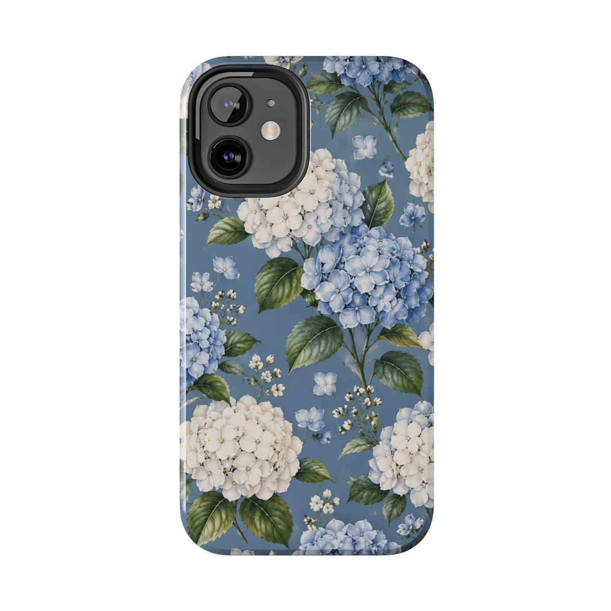 Hydrangea Blue Tough Phone Case — Floral Protective Phone Cover