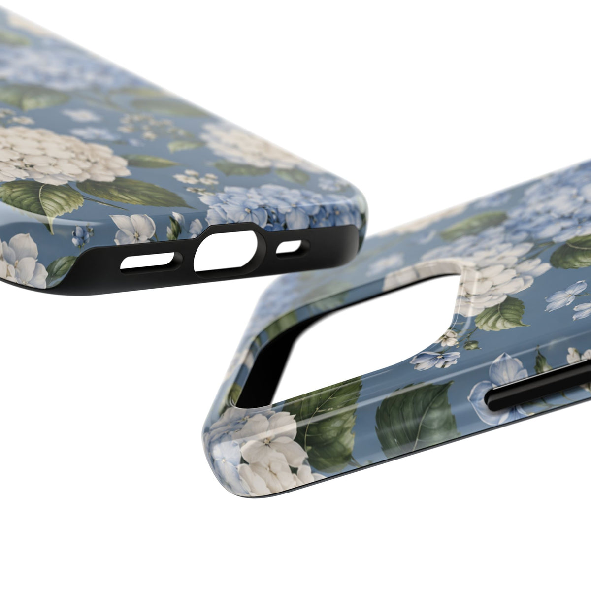 Hydrangea Blue Tough Phone Case — Floral Protective Phone Cover