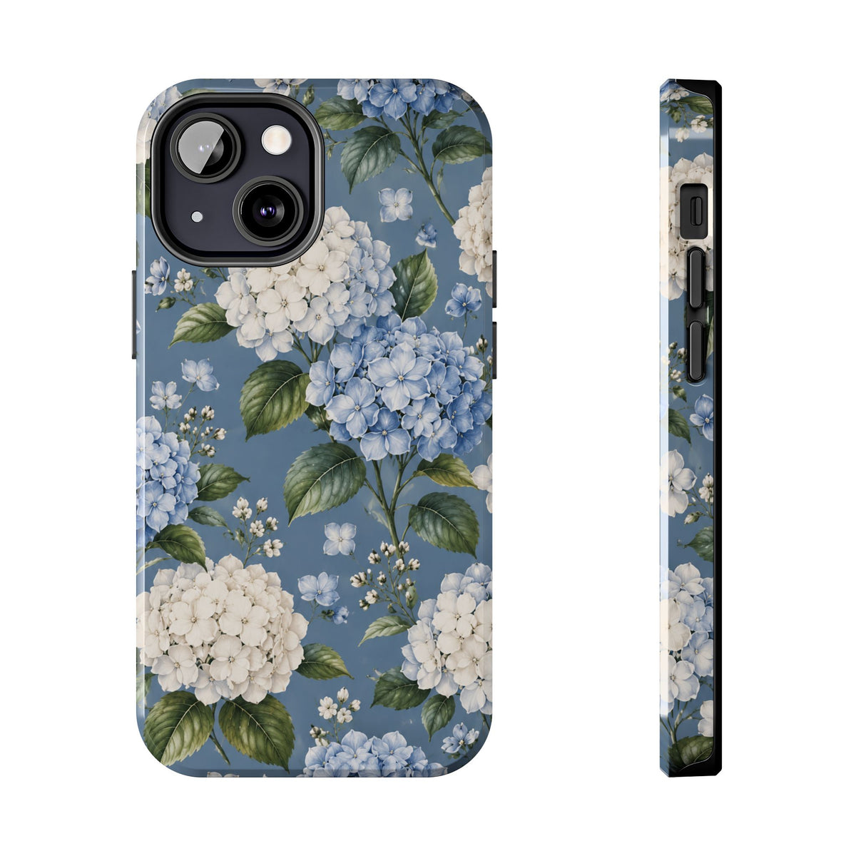 Hydrangea Blue Tough Phone Case — Floral Protective Phone Cover