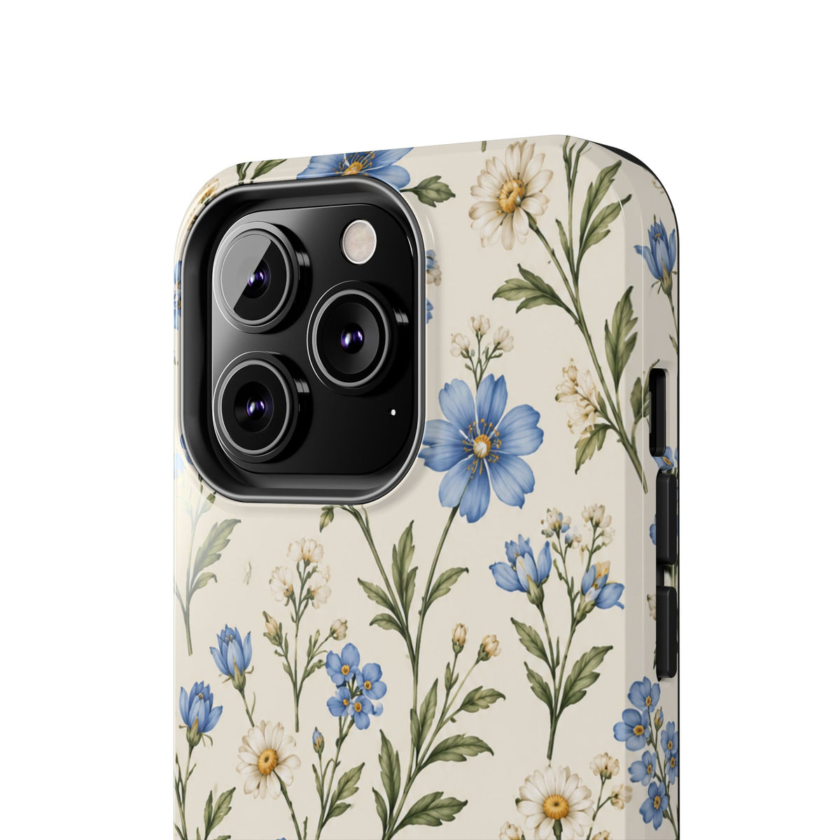 Blue Wildflower Tough Phone Case — Floral Protective Phone Cover