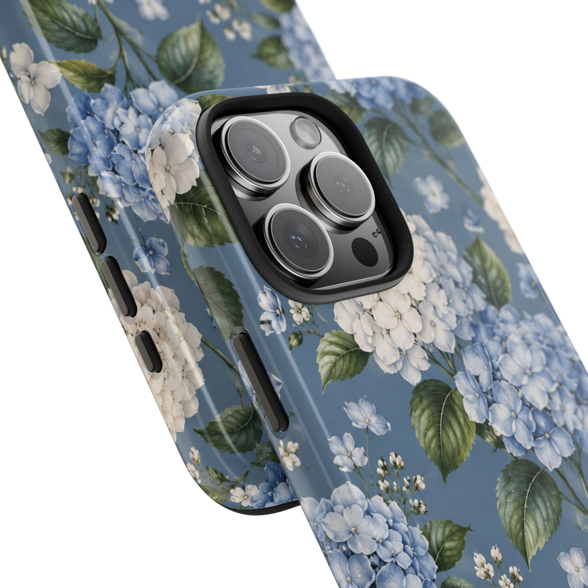 Hydrangea Blue Tough Phone Case — Floral Protective Phone Cover