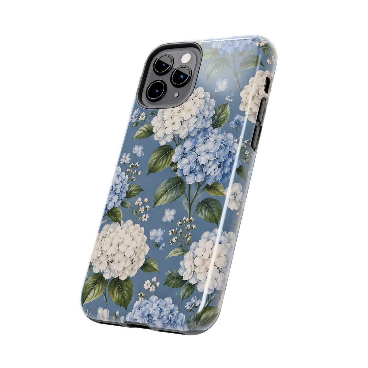 Hydrangea Blue Tough Phone Case — Floral Protective Phone Cover