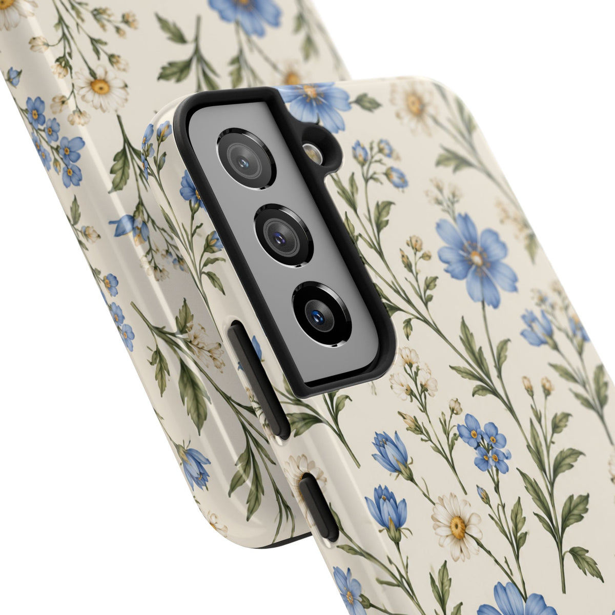 Blue Wildflower Tough Phone Case — Floral Protective Phone Cover