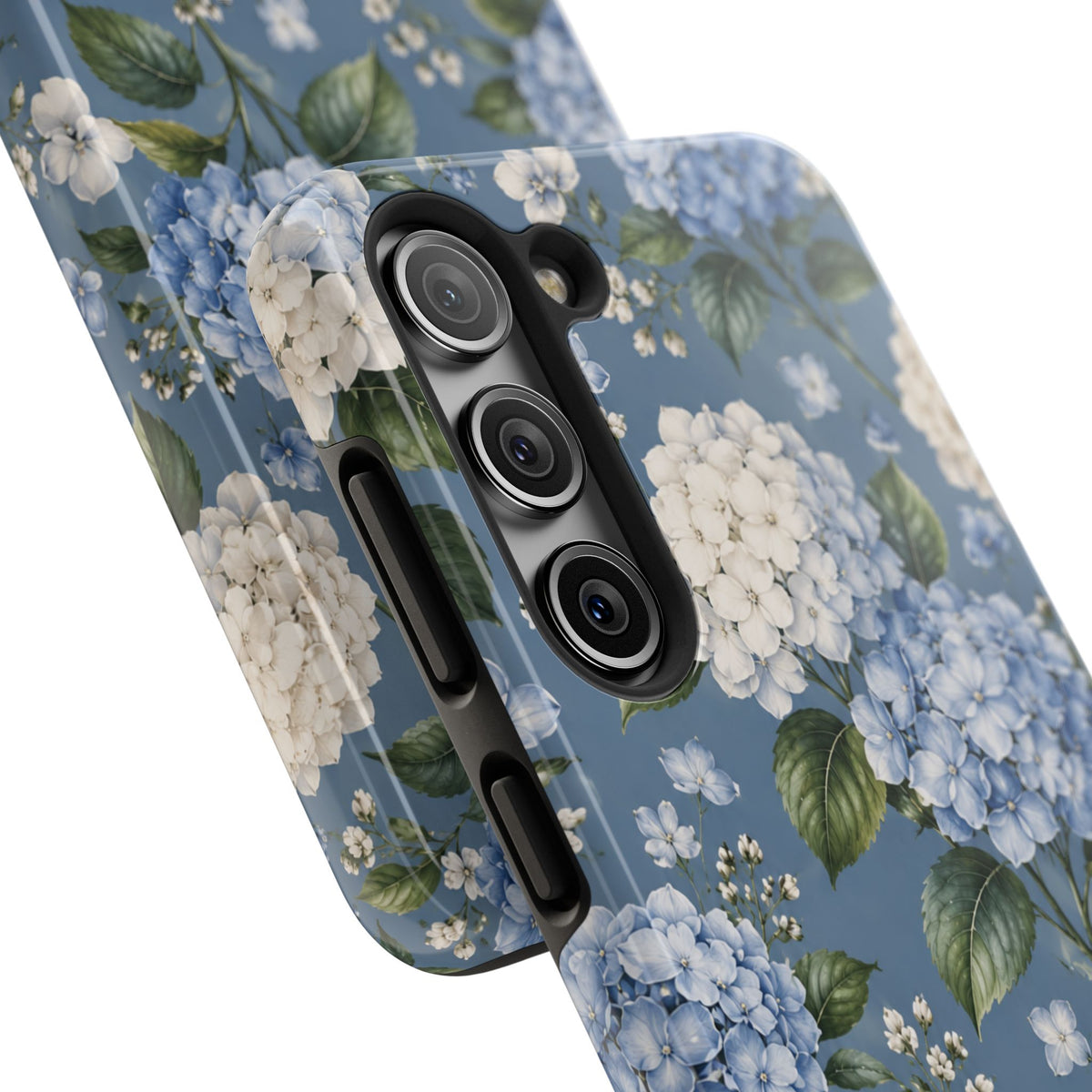Hydrangea Blue Tough Phone Case — Floral Protective Phone Cover