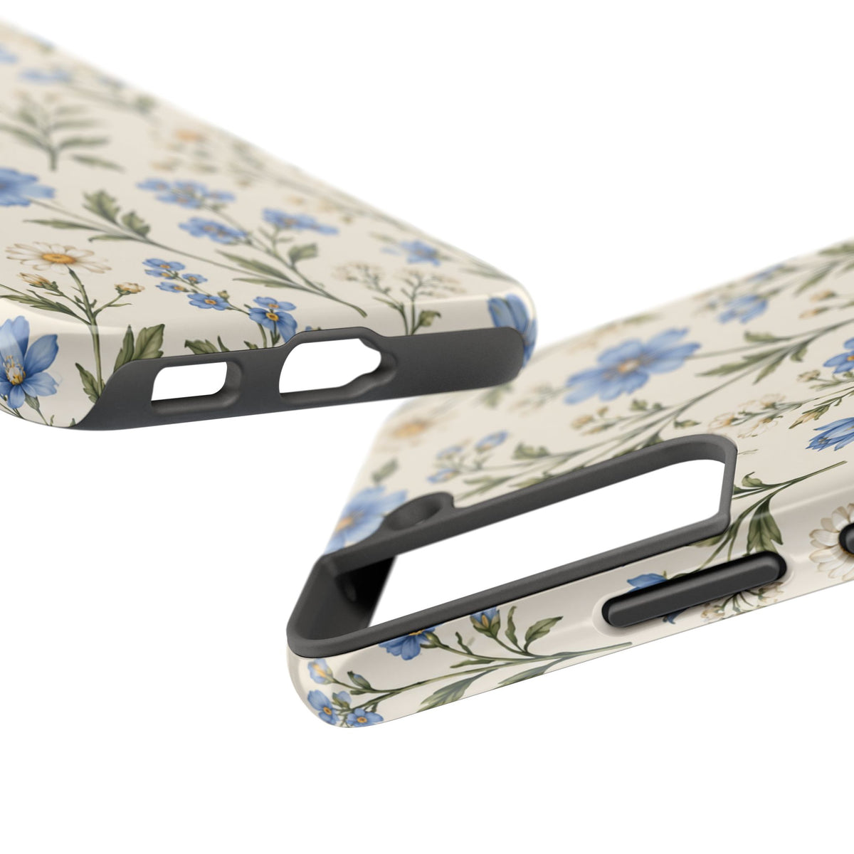 Blue Wildflower Tough Phone Case — Floral Protective Phone Cover