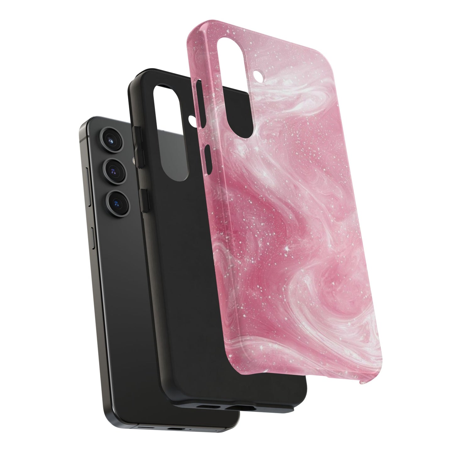 Stylish Tough Phone Cases - Pink Marble Design, Phone Cover for Women, Durable Protection, Trendy Gift, Birthday Present, Everyday Use