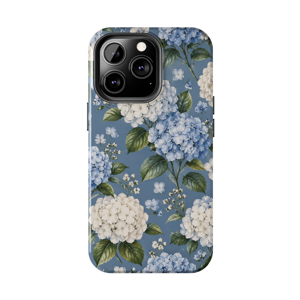 Hydrangea Blue Tough Phone Case — Floral Protective Phone Cover