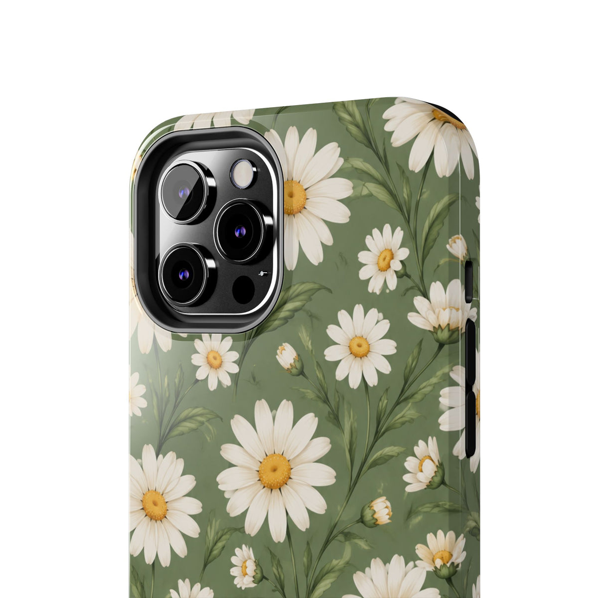 Daisy Pattern Tough Phone Case — Protective Floral iPhone Case