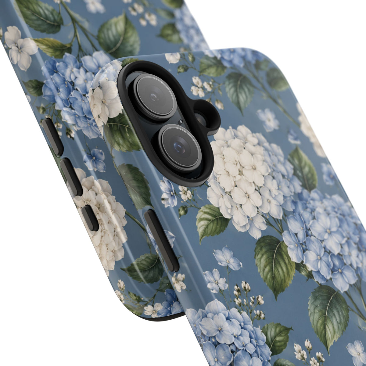 Hydrangea Blue Tough Phone Case — Floral Protective Phone Cover
