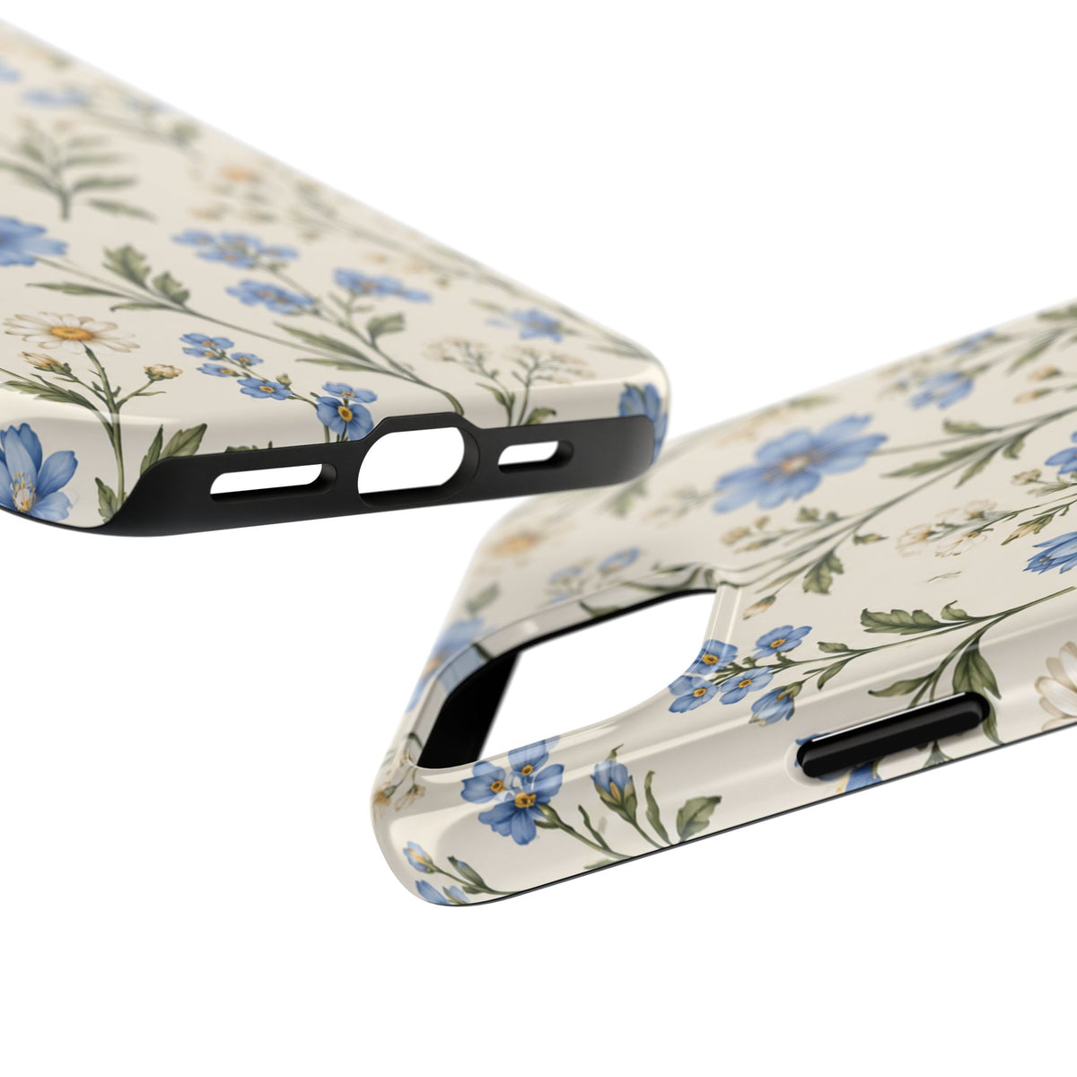 Blue Wildflower Tough Phone Case — Floral Protective Phone Cover