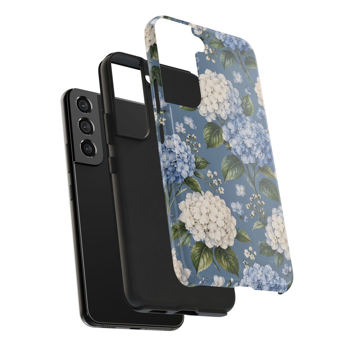 Hydrangea Blue Tough Phone Case — Floral Protective Phone Cover