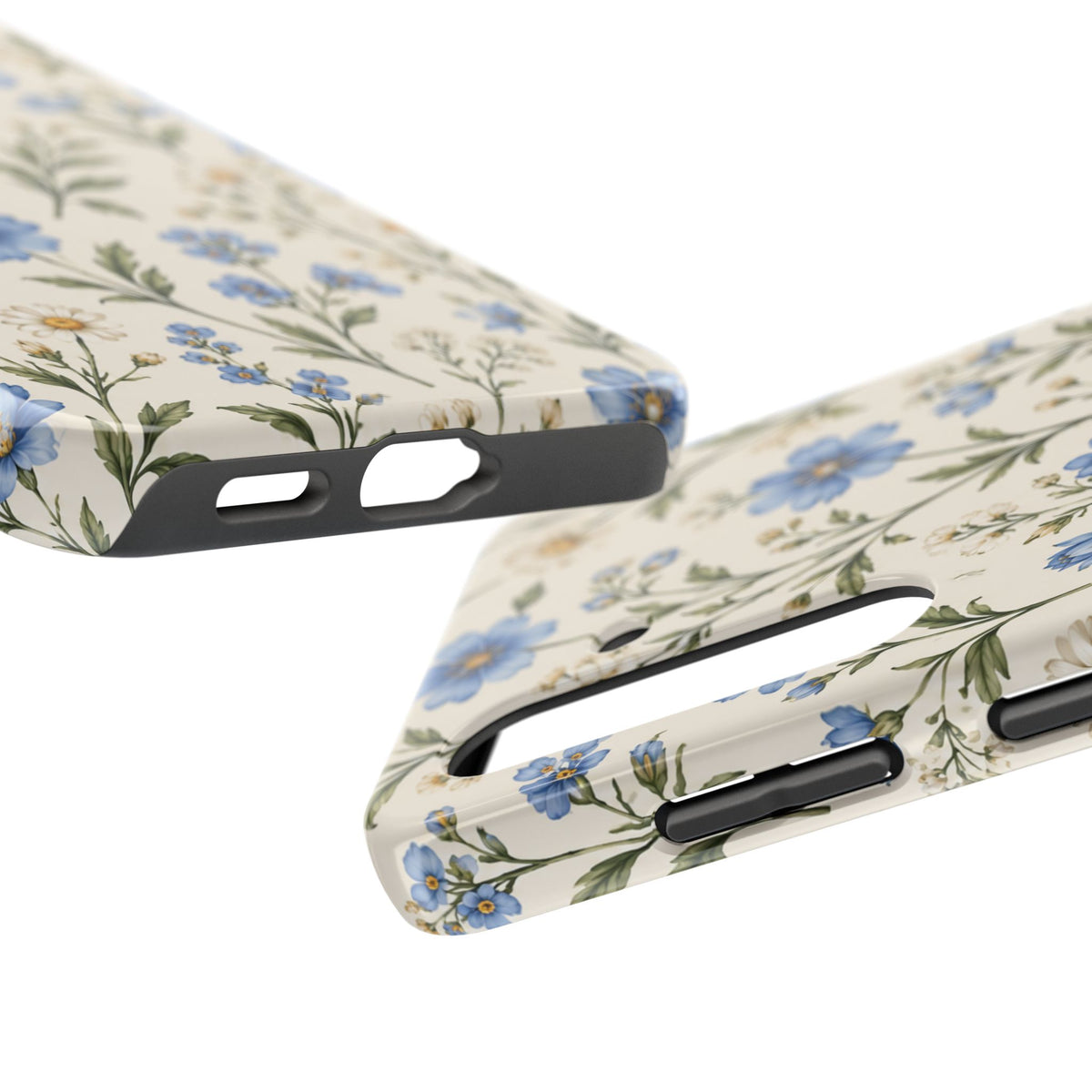 Blue Wildflower Tough Phone Case — Floral Protective Phone Cover
