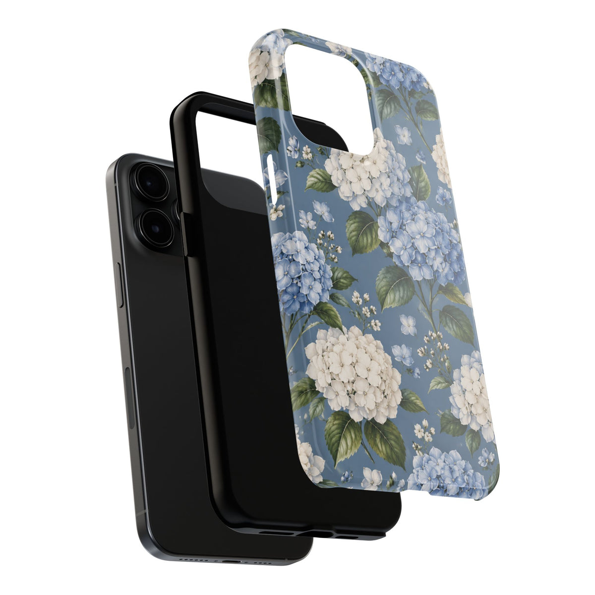 Hydrangea Blue Tough Phone Case — Floral Protective Phone Cover