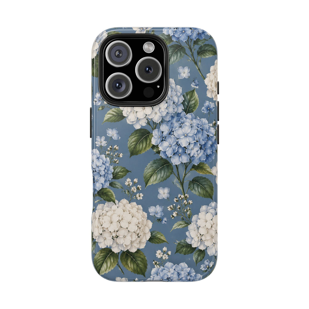 Hydrangea Blue Tough Phone Case — Floral Protective Phone Cover