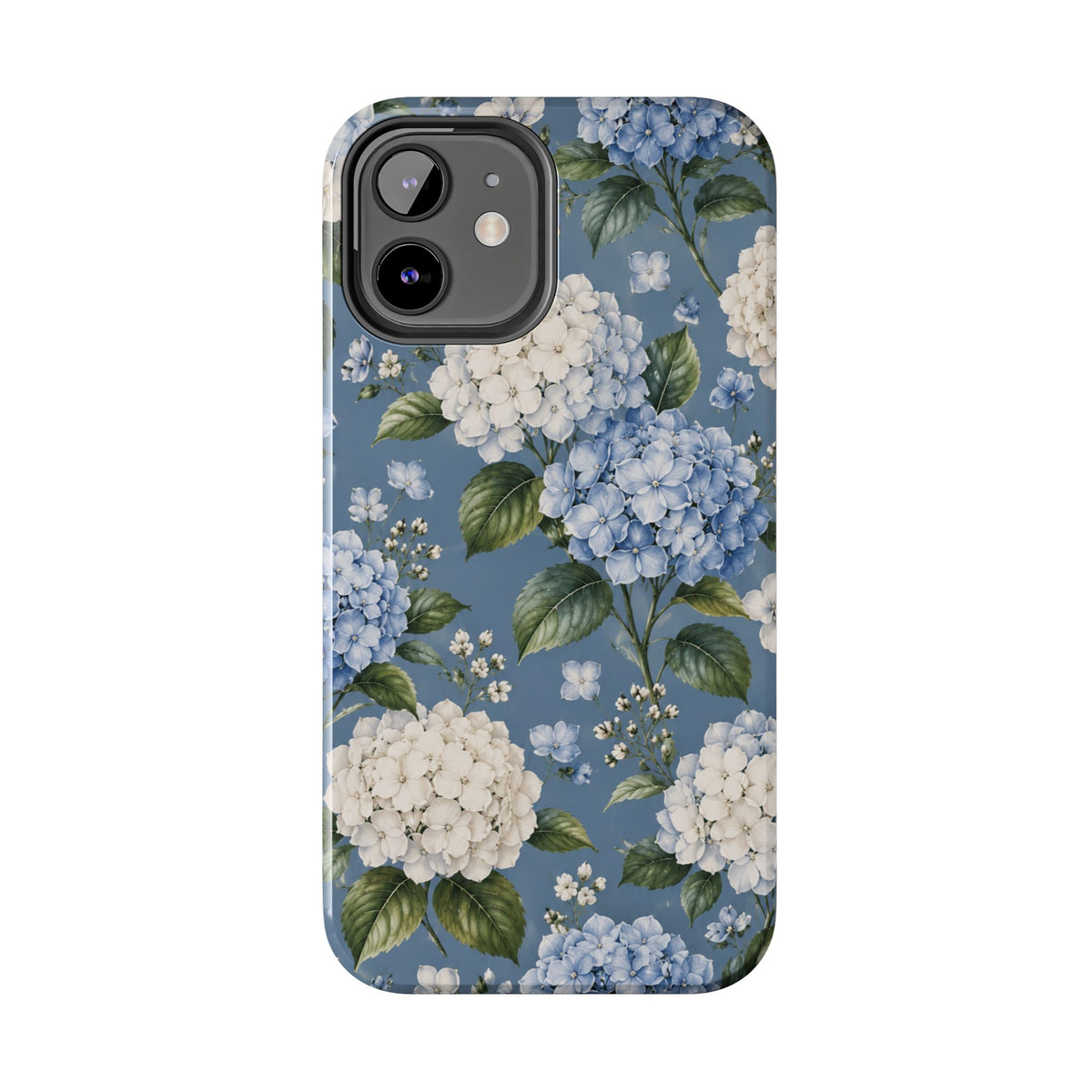 Hydrangea Blue Tough Phone Case — Floral Protective Phone Cover