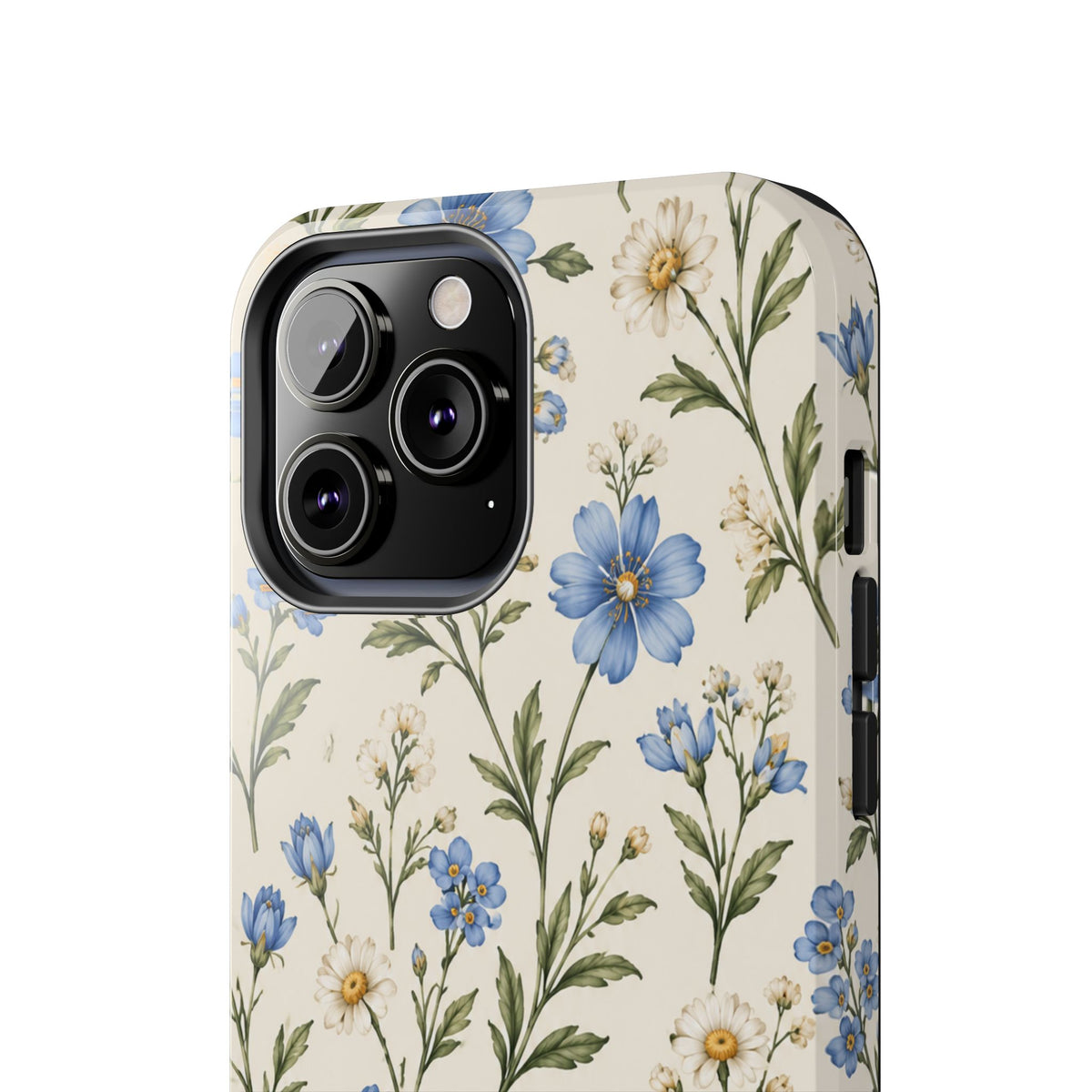 Blue Wildflower Tough Phone Case — Floral Protective Phone Cover