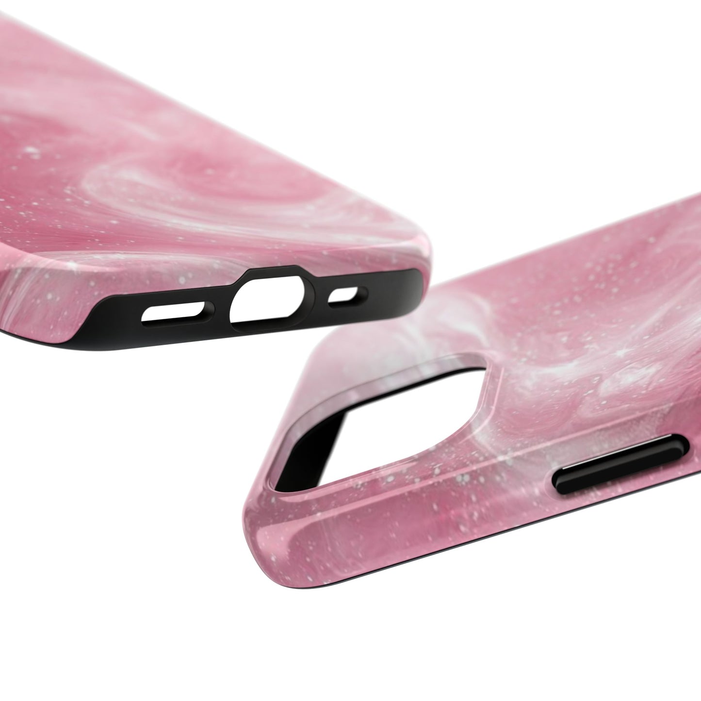 Stylish Tough Phone Cases - Pink Marble Design, Phone Cover for Women, Durable Protection, Trendy Gift, Birthday Present, Everyday Use