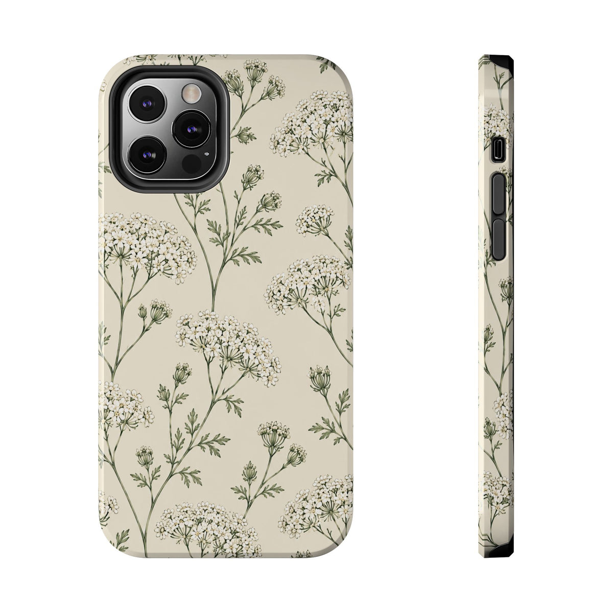 Floral Queen Anne's Lace Tough Phone Case – Protective Botanical iPhone Cover