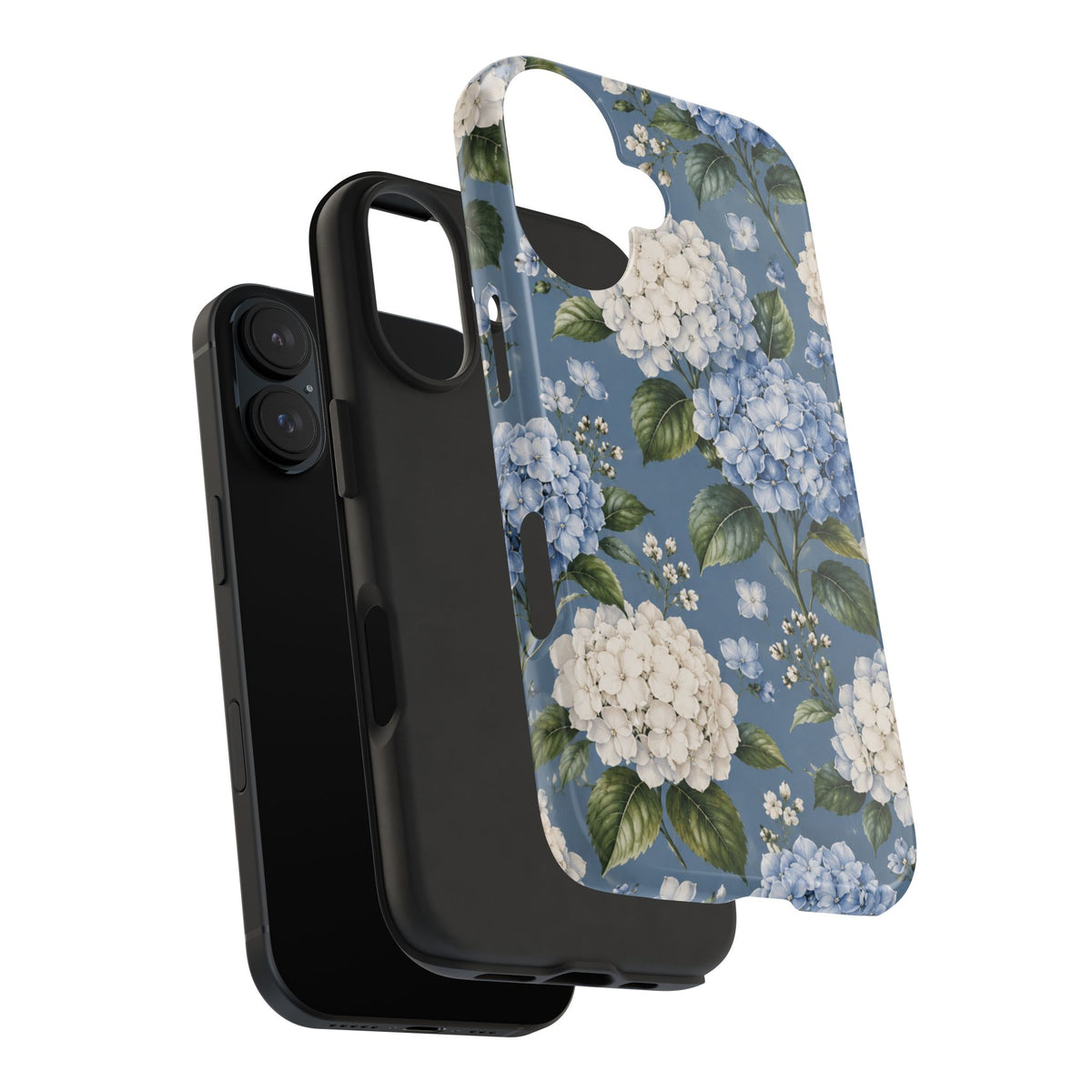 Hydrangea Blue Tough Phone Case — Floral Protective Phone Cover
