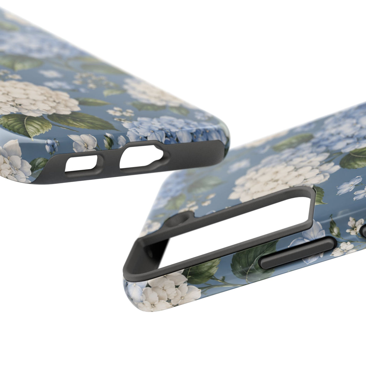 Hydrangea Blue Tough Phone Case — Floral Protective Phone Cover