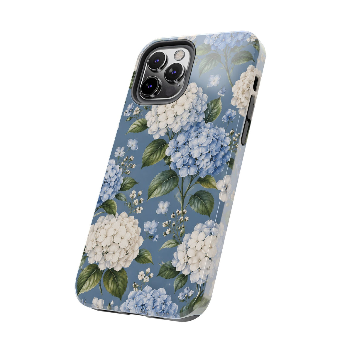 Hydrangea Blue Tough Phone Case — Floral Protective Phone Cover