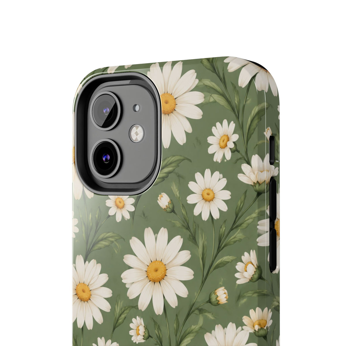 Daisy Pattern Tough Phone Case — Protective Floral iPhone Case