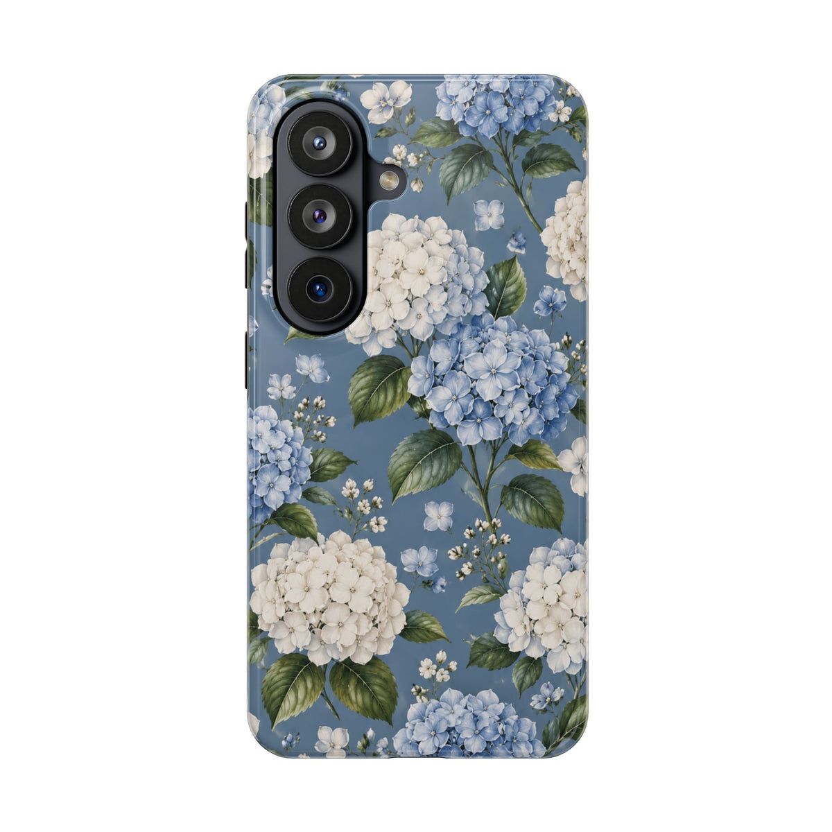 Hydrangea Blue Tough Phone Case — Floral Protective Phone Cover
