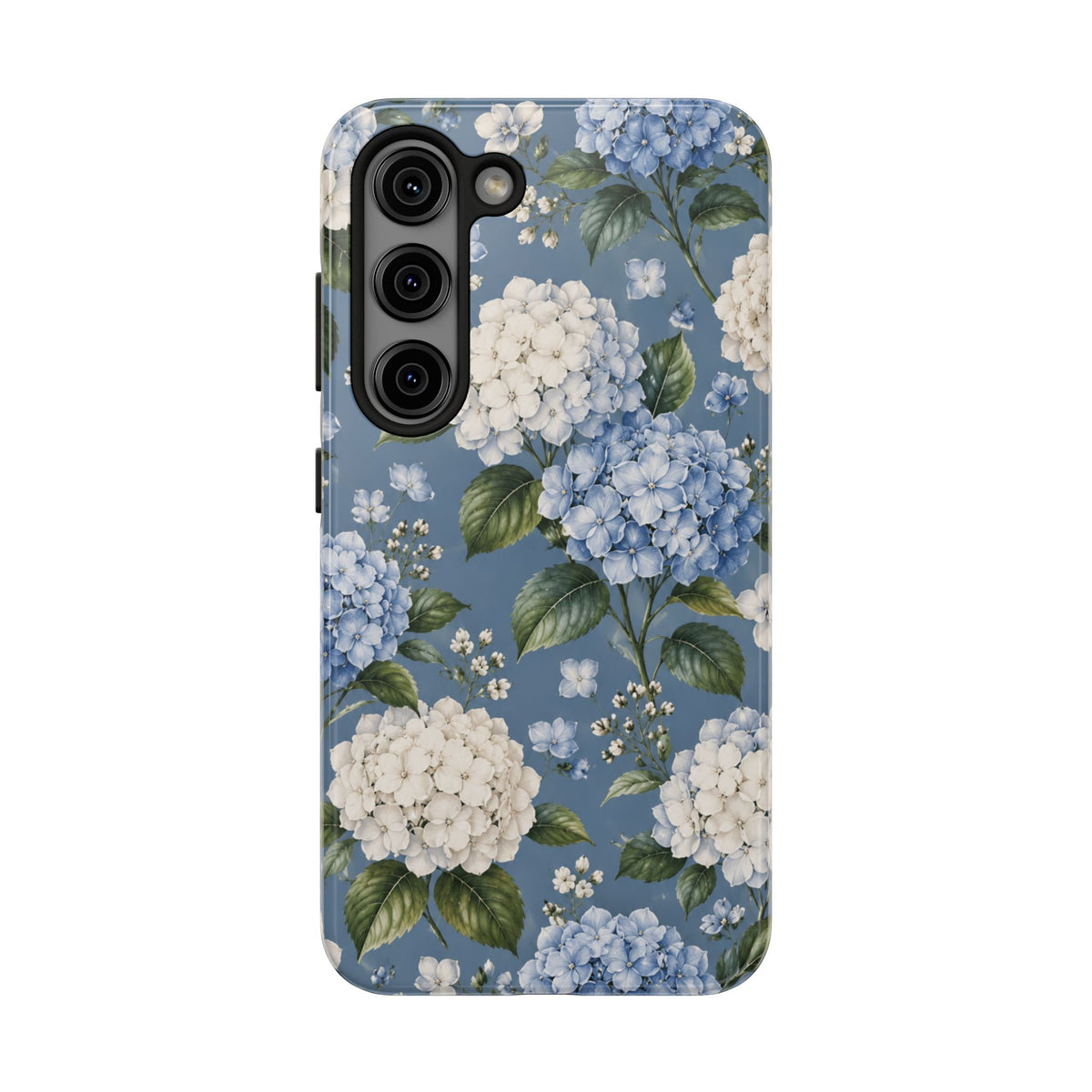 Hydrangea Blue Tough Phone Case — Floral Protective Phone Cover