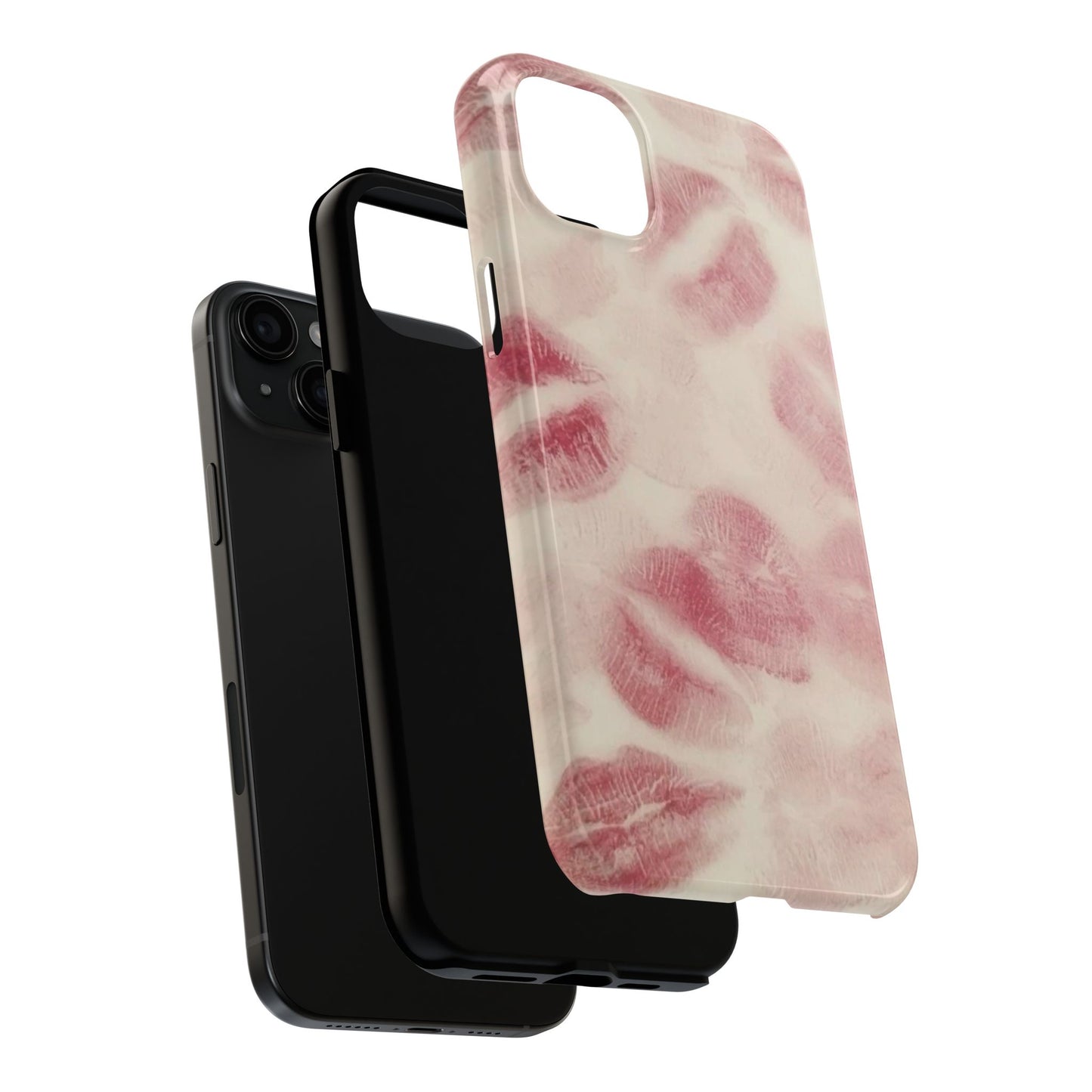 Stylish Kiss Print Phone Cases | Chic Mobile Covers for Trendy Users, Gift for Her, Protective Case, Birthday Present, Valentine's Day