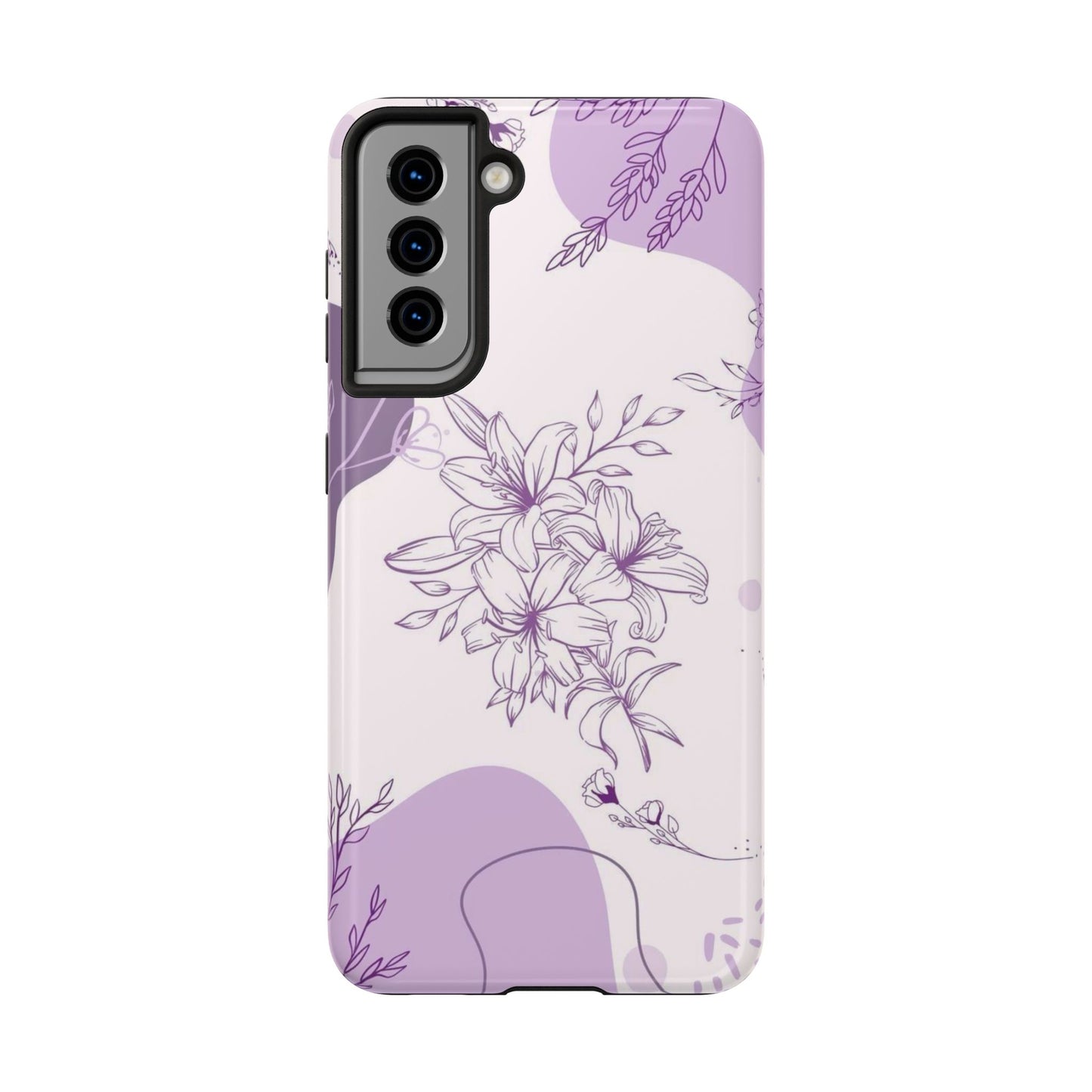 Stylish Floral Tough Phone Cases - Durable Floral Design for Women, Gift for Her, Phone Protection, Nature-Inspired Tech Accessories