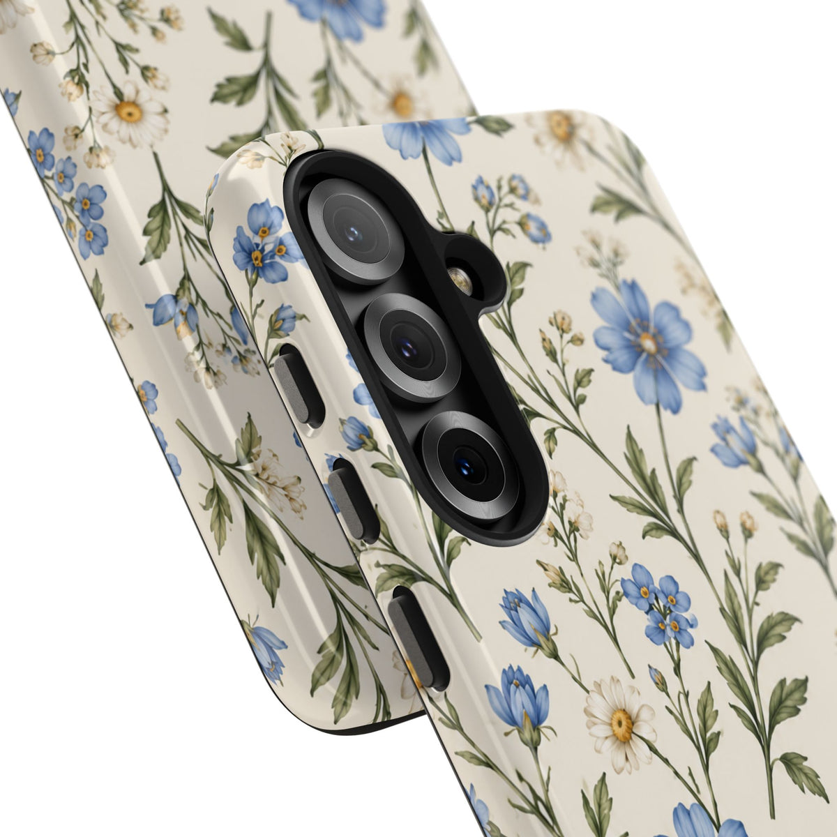 Blue Wildflower Tough Phone Case — Floral Protective Phone Cover