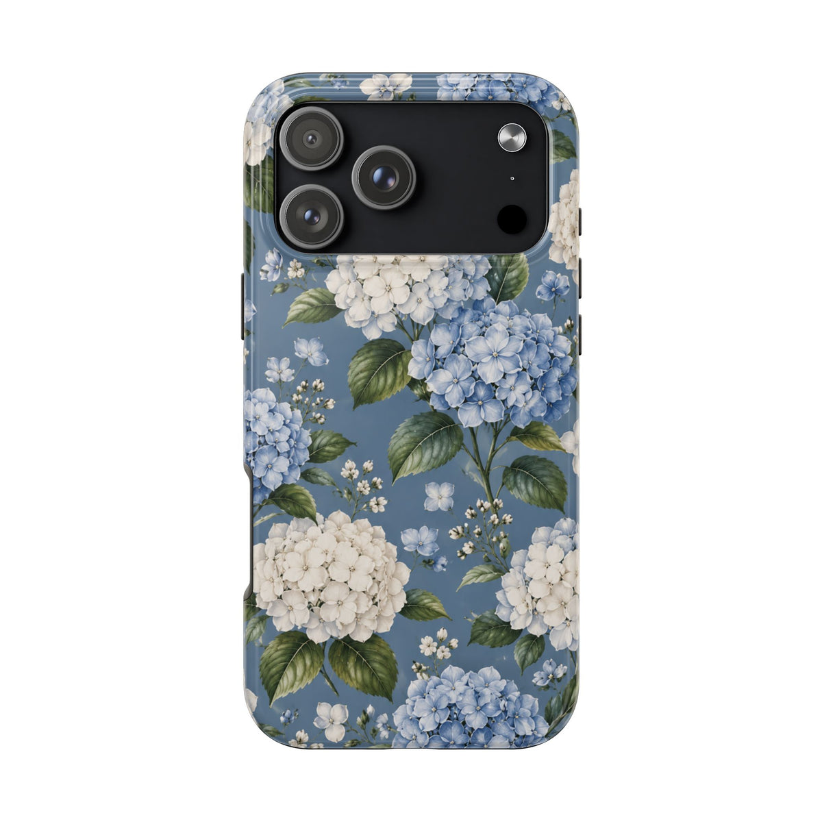Hydrangea Blue Tough Phone Case — Floral Protective Phone Cover