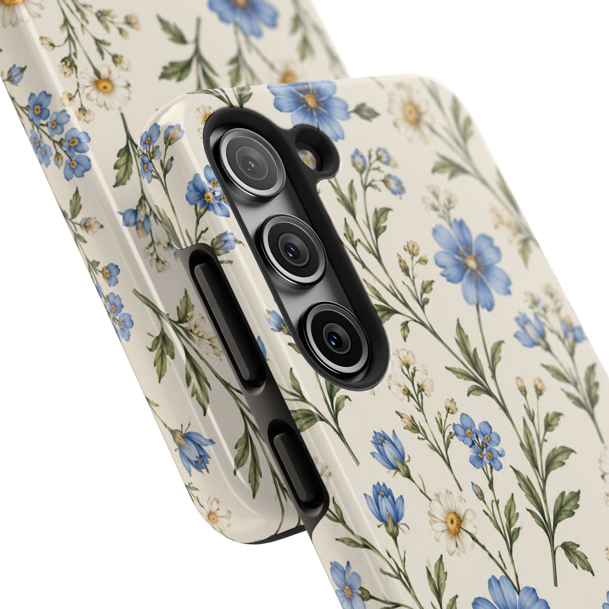 Blue Wildflower Tough Phone Case — Floral Protective Phone Cover