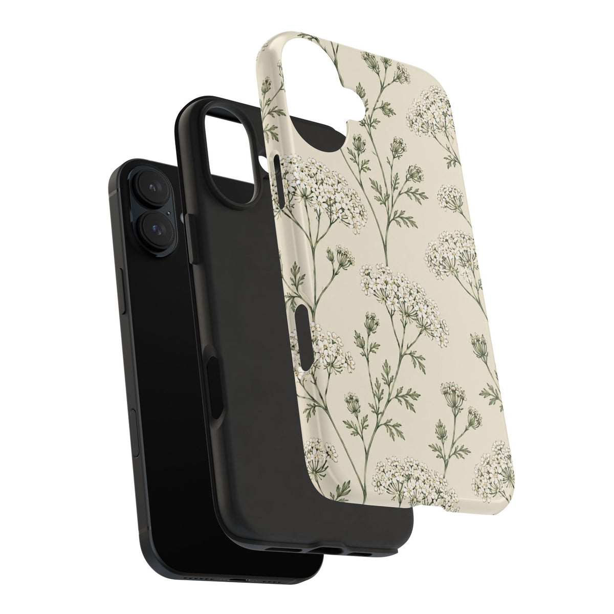 Floral Queen Anne's Lace Tough Phone Case – Protective Botanical iPhone Cover