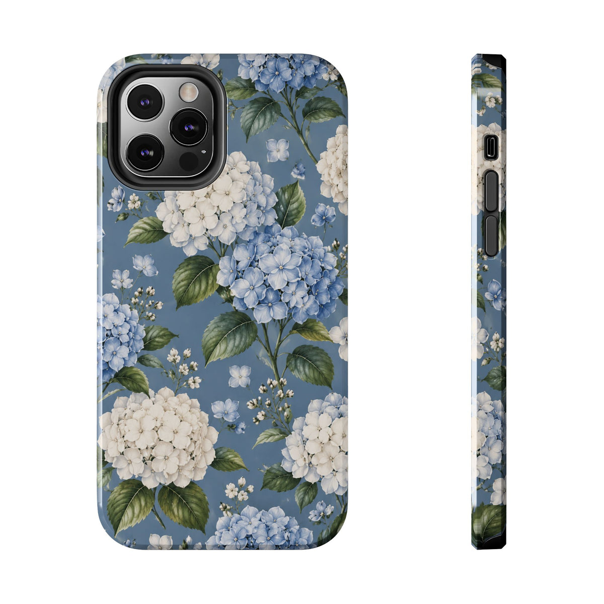 Hydrangea Blue Tough Phone Case — Floral Protective Phone Cover