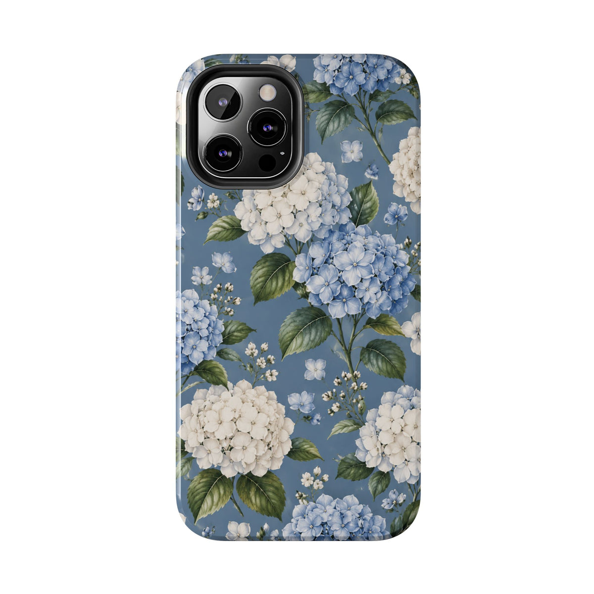 Hydrangea Blue Tough Phone Case — Floral Protective Phone Cover