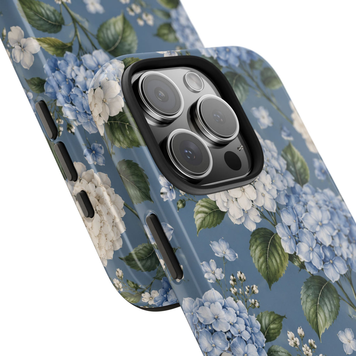 Hydrangea Blue Tough Phone Case — Floral Protective Phone Cover