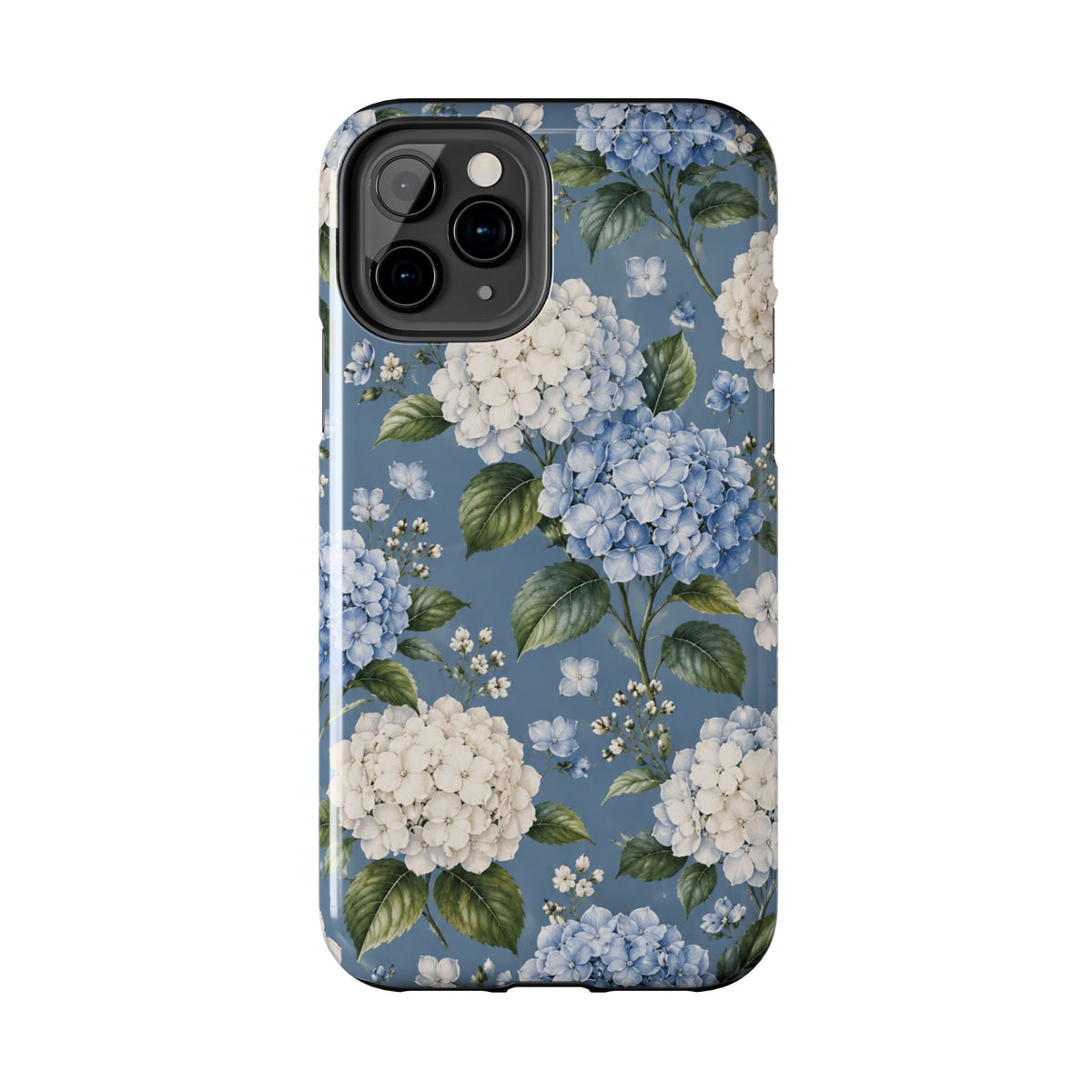 Hydrangea Blue Tough Phone Case — Floral Protective Phone Cover