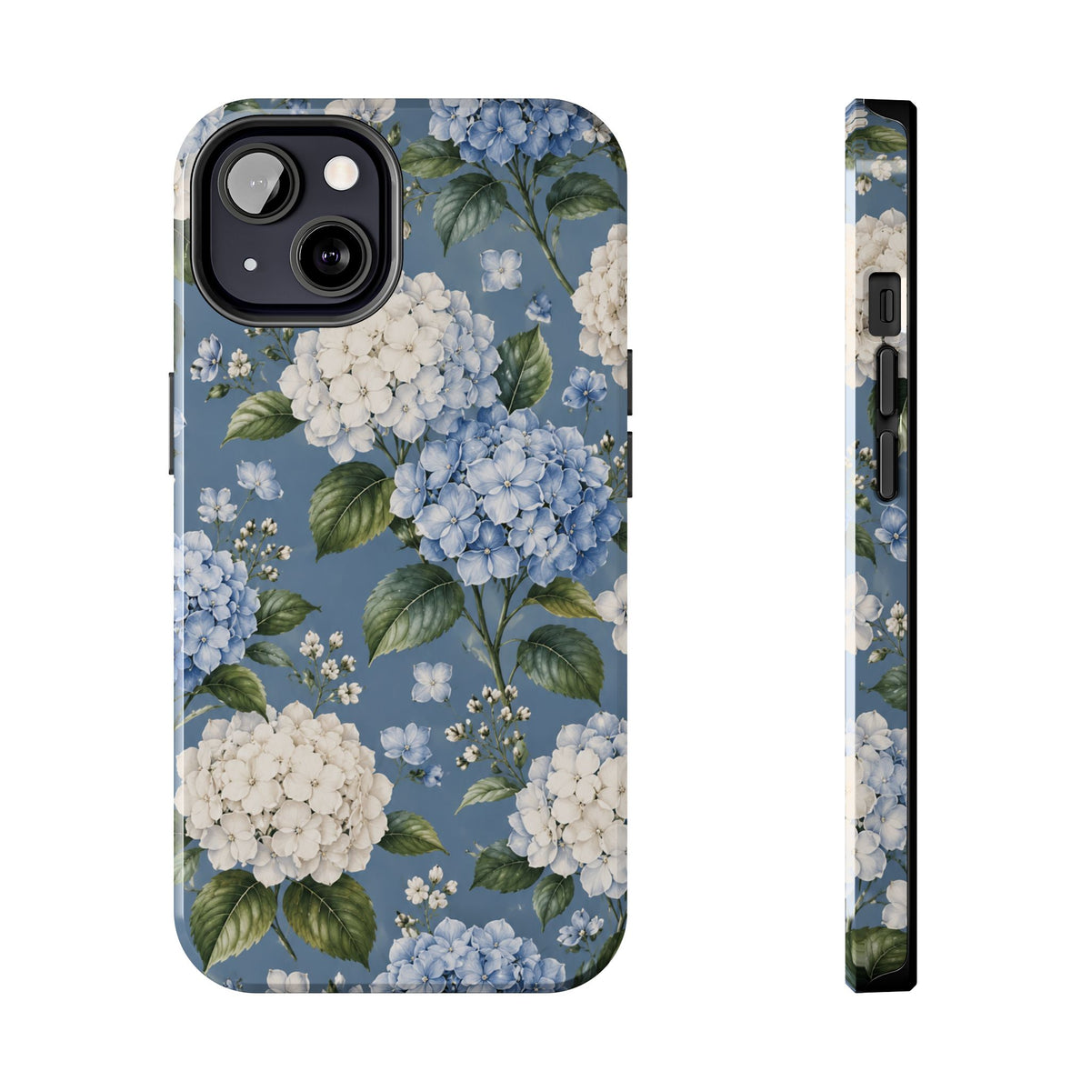 Hydrangea Blue Tough Phone Case — Floral Protective Phone Cover