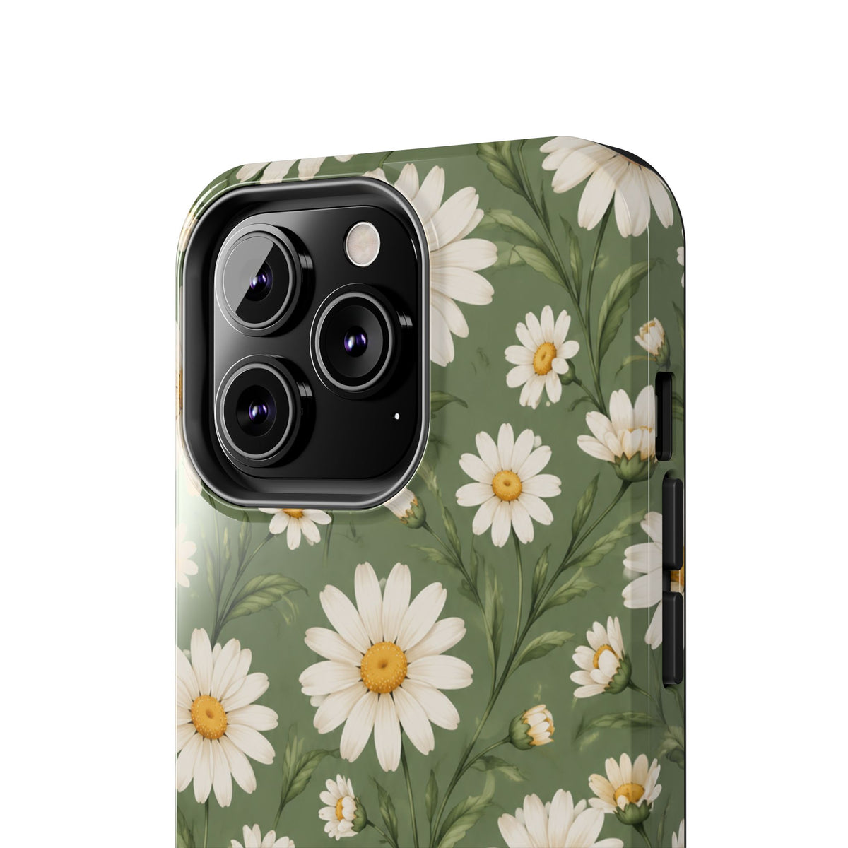 Daisy Pattern Tough Phone Case — Protective Floral iPhone Case