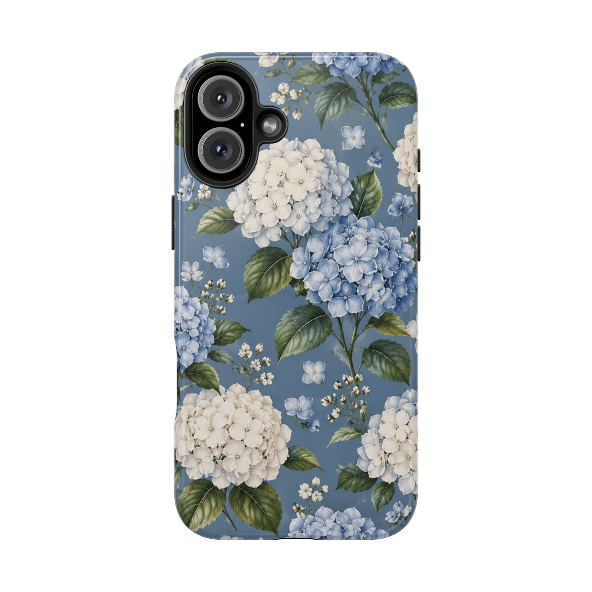 Hydrangea Blue Tough Phone Case — Floral Protective Phone Cover